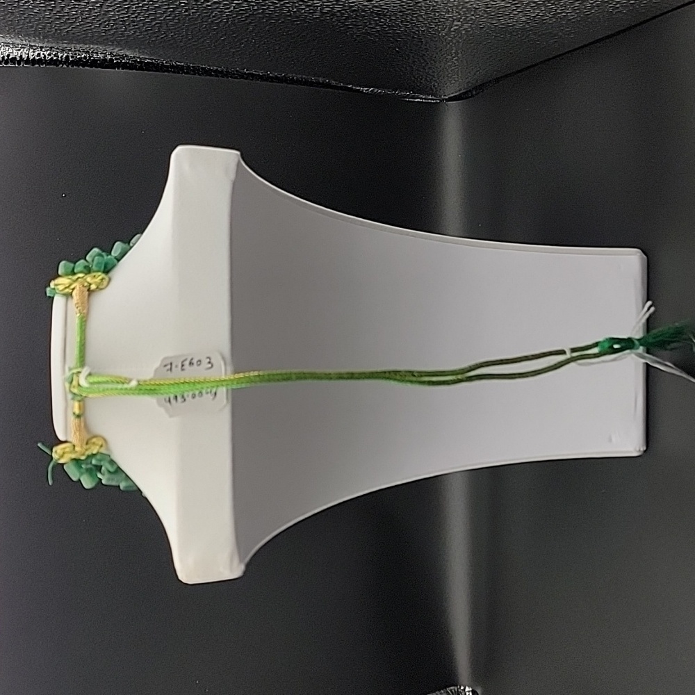NWT Emerald Gemstone 3 Strand 493 Cts Square Cube Necklace Natural Adustable - Picture 6 of 7